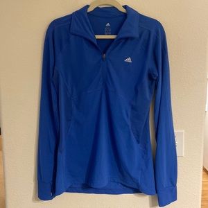 Adidas medium cobalt blue quarter zip